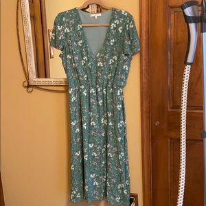 Wayf Floral Midi-length Dress